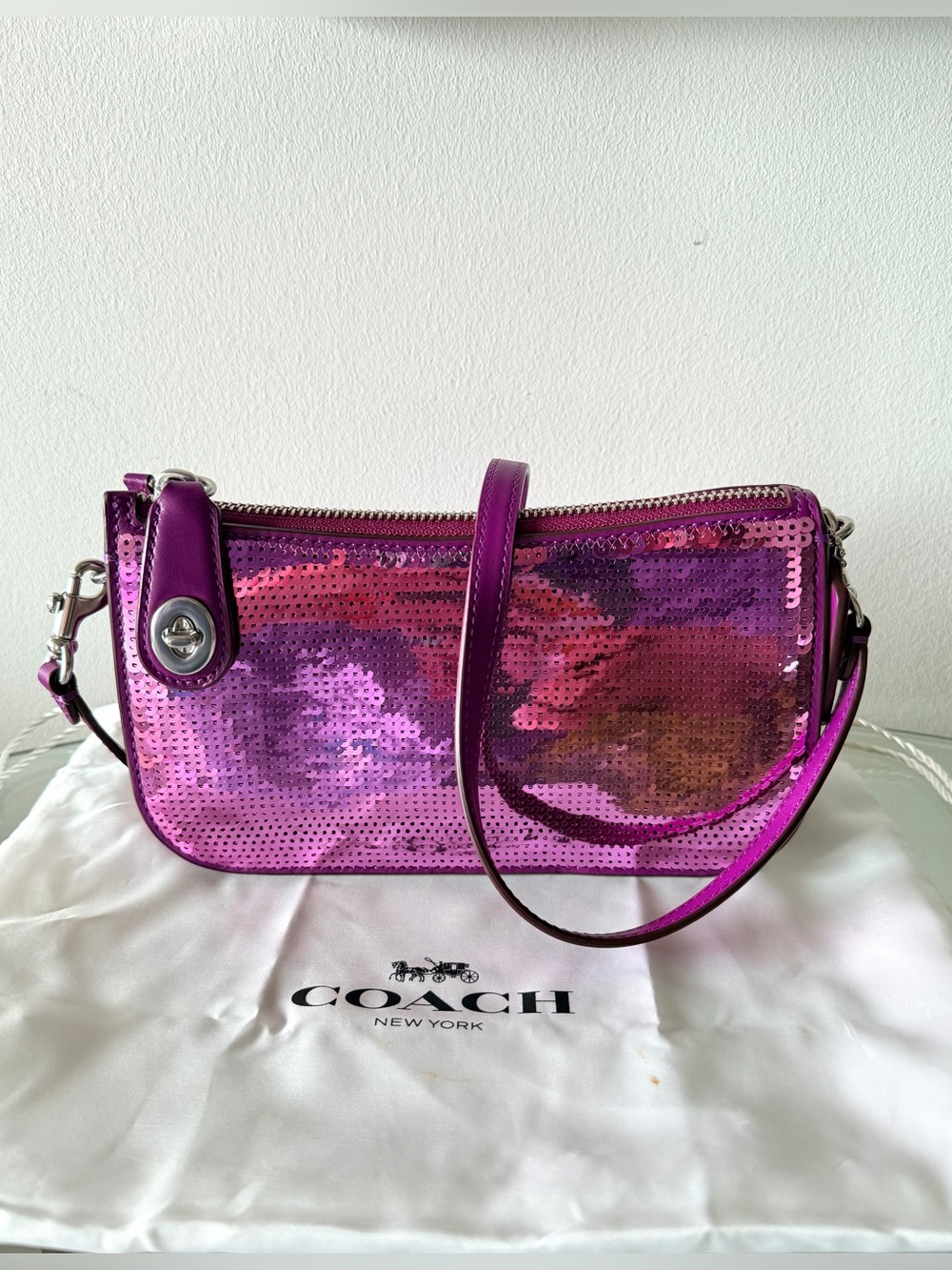 Coach Penn sequin shoulder bag